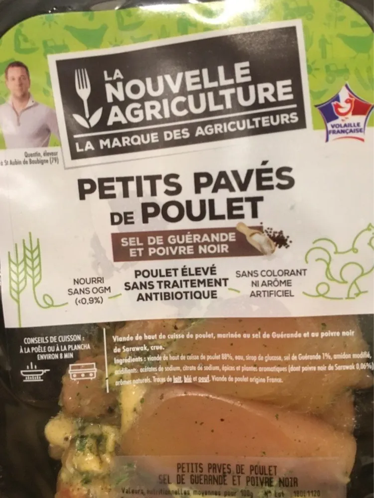 Petits pavés de poulet sel de guérande et poivre noir