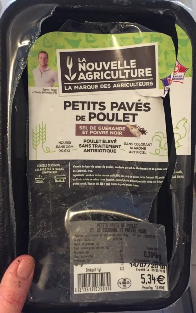 Petits pavés de poulet