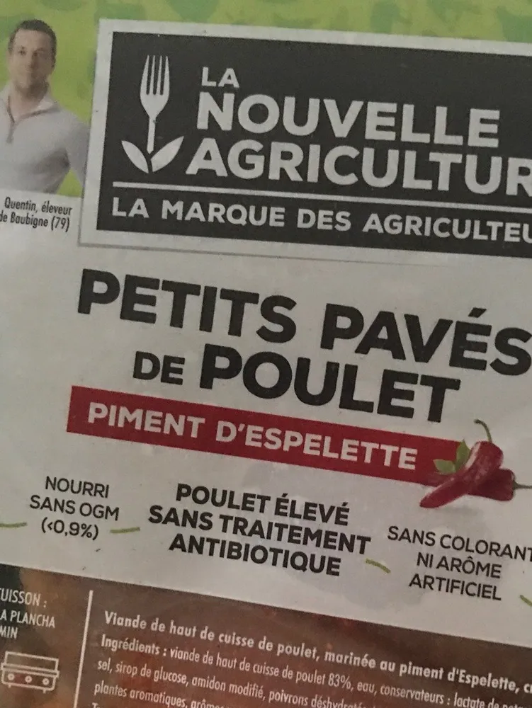 Petits pavés de poulet piment d'Espelette