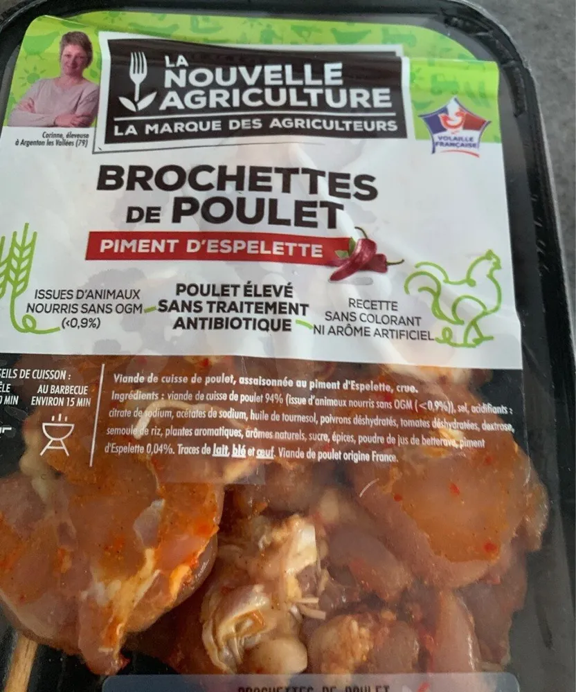 Brochettes de poulet piment d'espelette