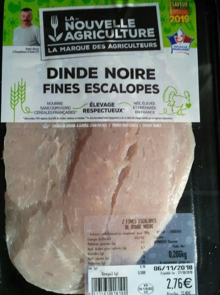 Escalopes dinde noire