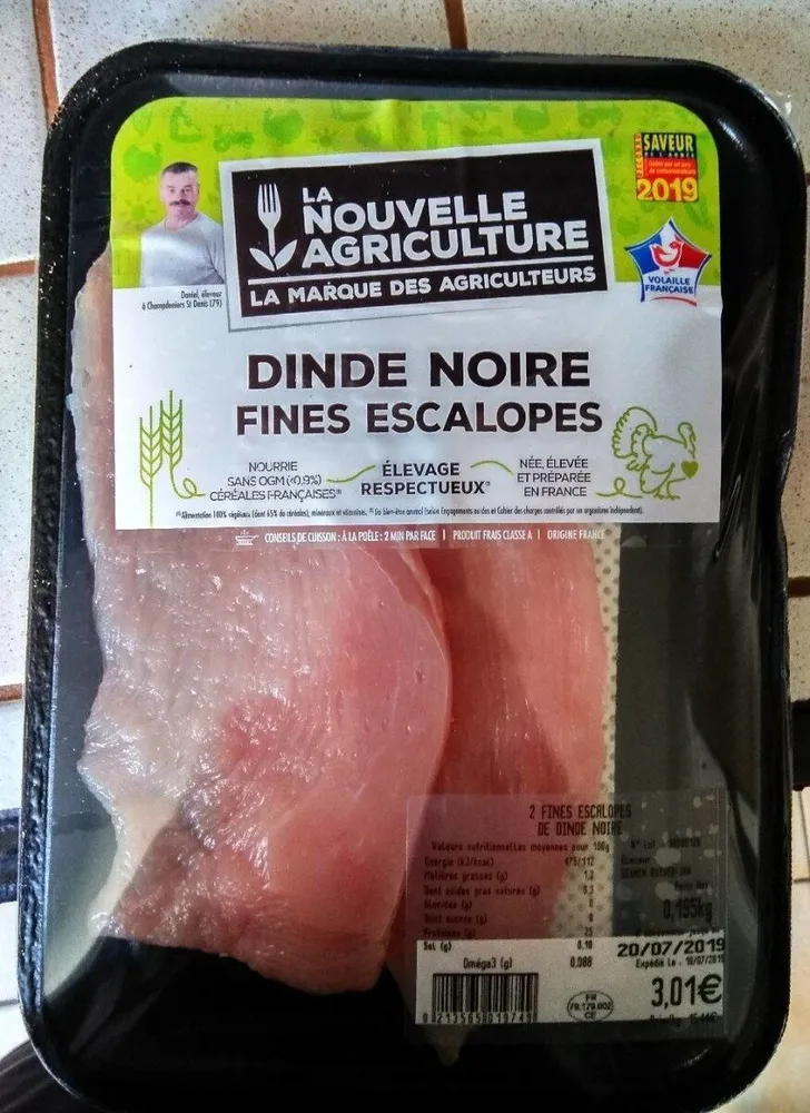 Dinde noire fines escalopes