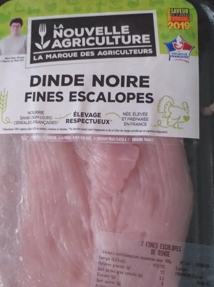 Dinde noire fines escalopes
