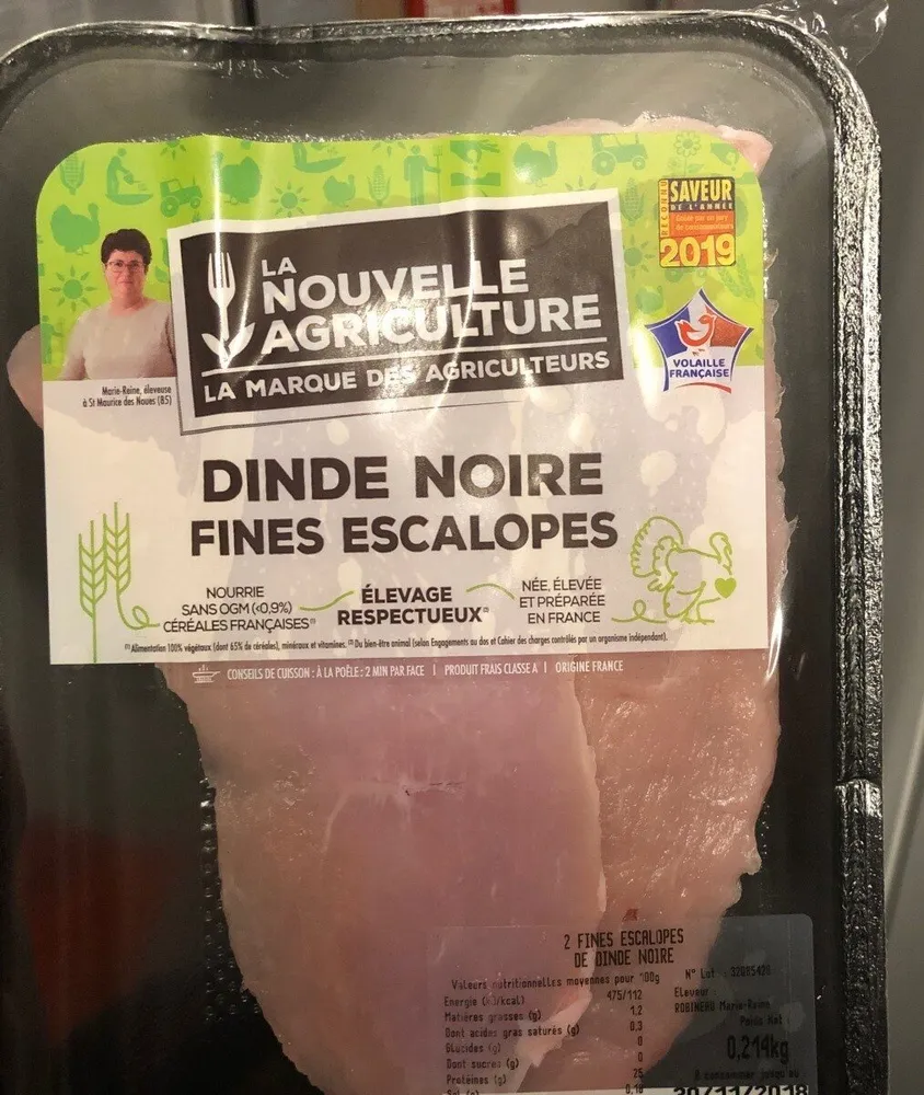 Dinde noire fines escalopes