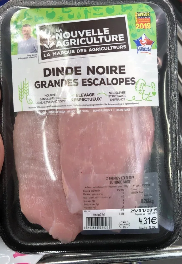 Dinde noire grandes escalopes