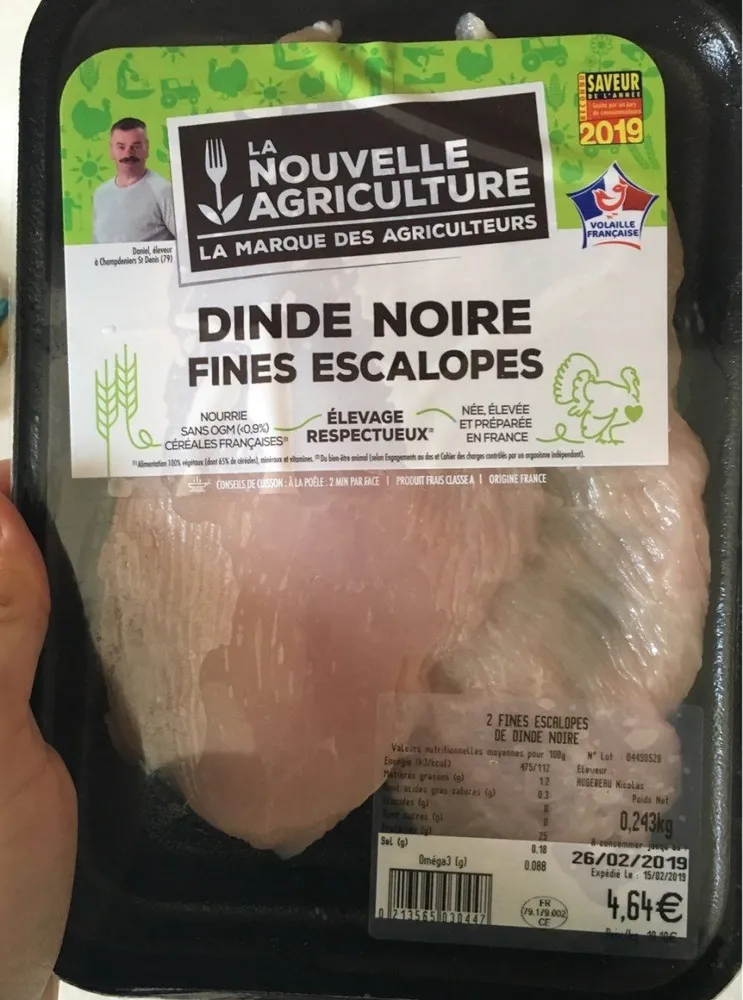 Fine escalope Dinde noire