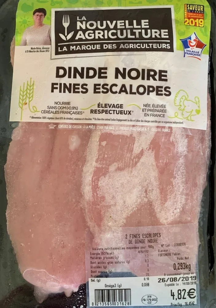 Dinde noire fines escalopes
