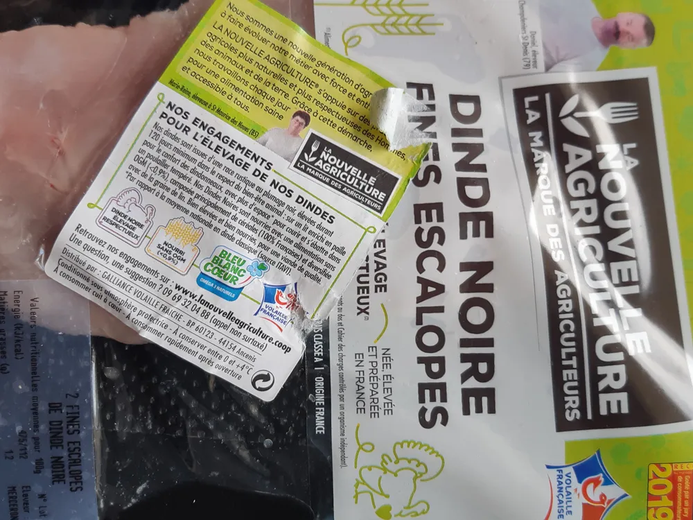Dinde noire fines escalopes