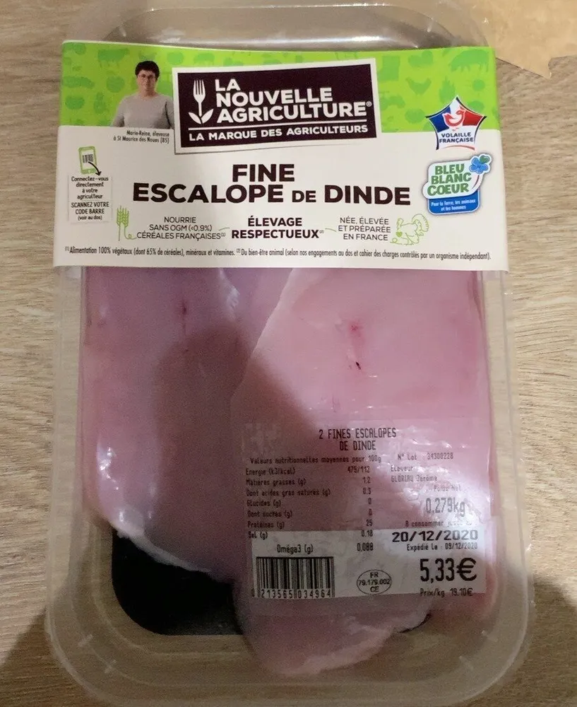 Fine escalope de dinde