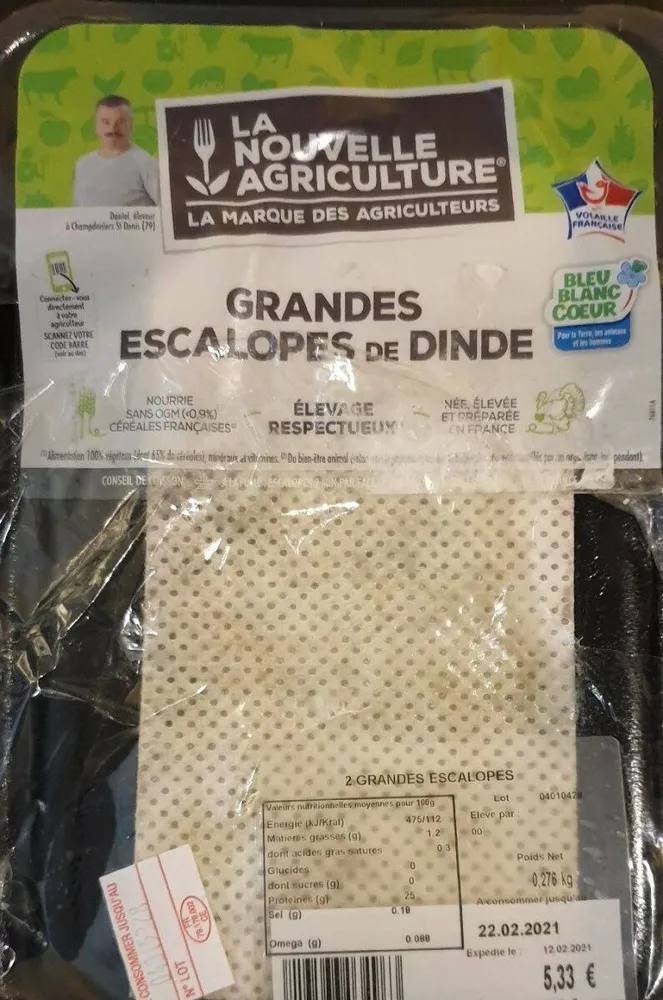 GRANDES ESCALOPES DE DINDE