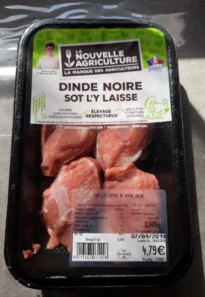 Dinde noire Sot l'y laisse