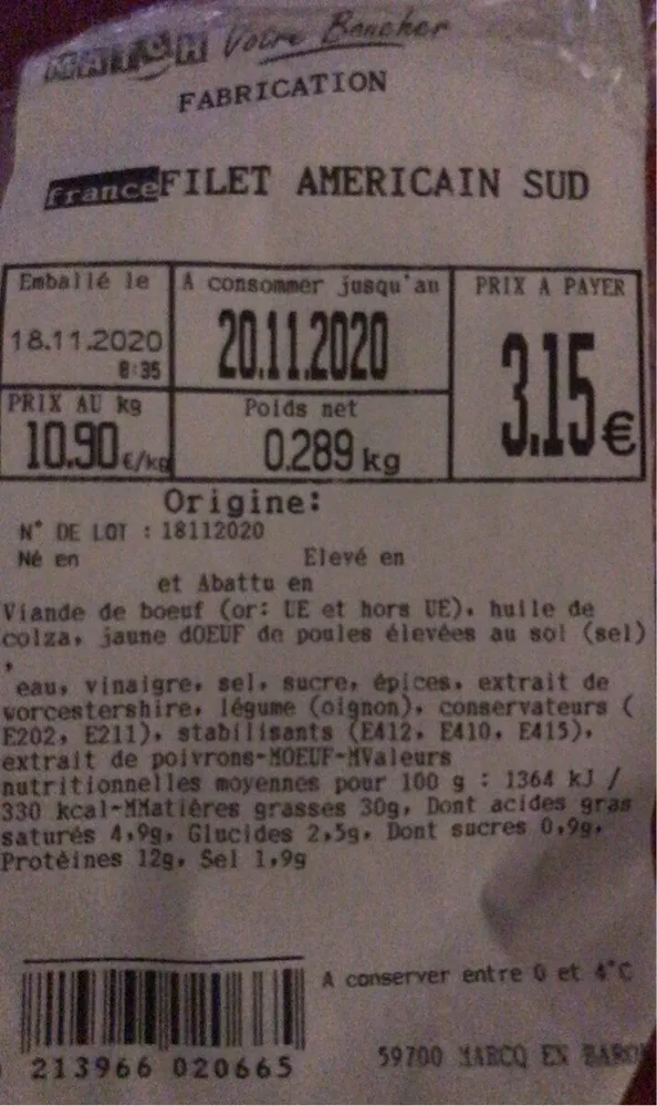 Filet américain