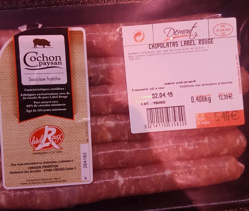 Chipolatas label rouge