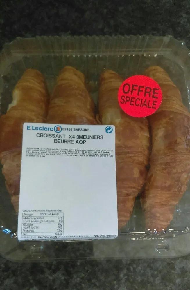 Croissant x4 Beurre AOP