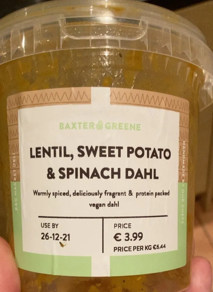 Lentil, Sweet Potato & Spinach Dahl