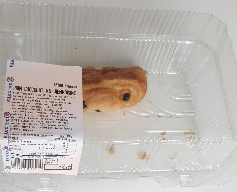 PAIN CHOCOLAT X5 VIENNOISINE