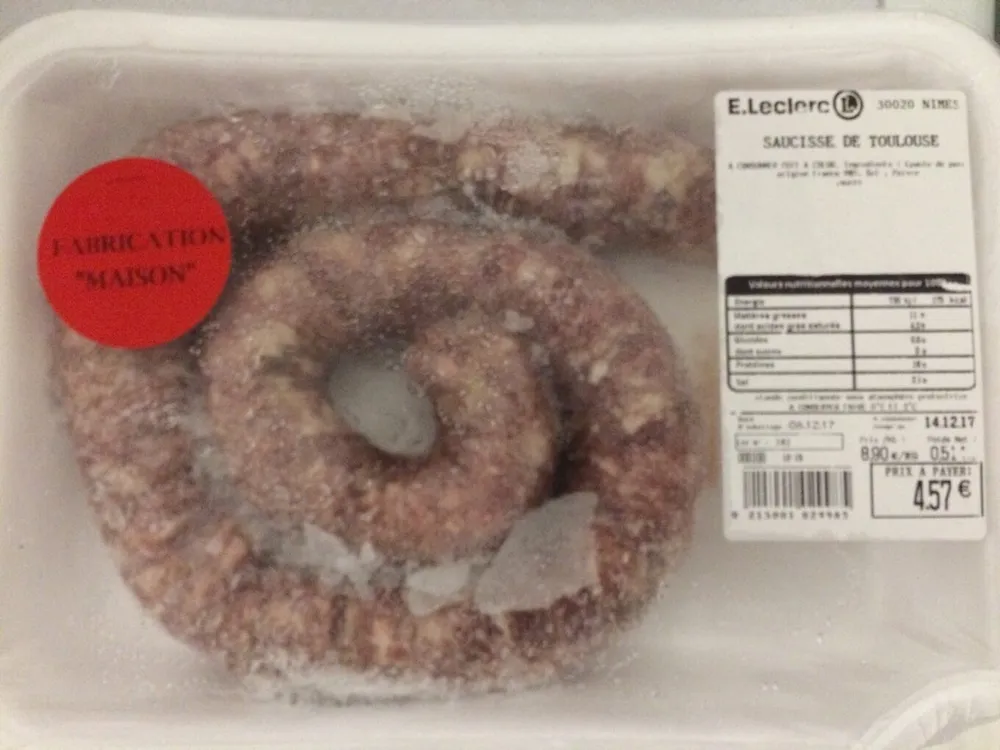 Saucisse de toulouse