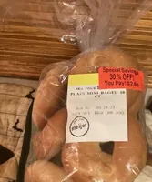 Mini plain bagels