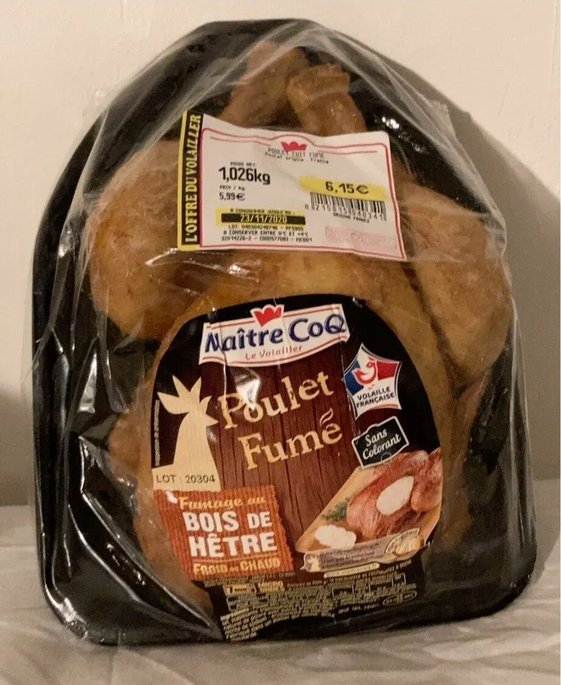 Poulet Fumé (Fumage au bois de hêtre)