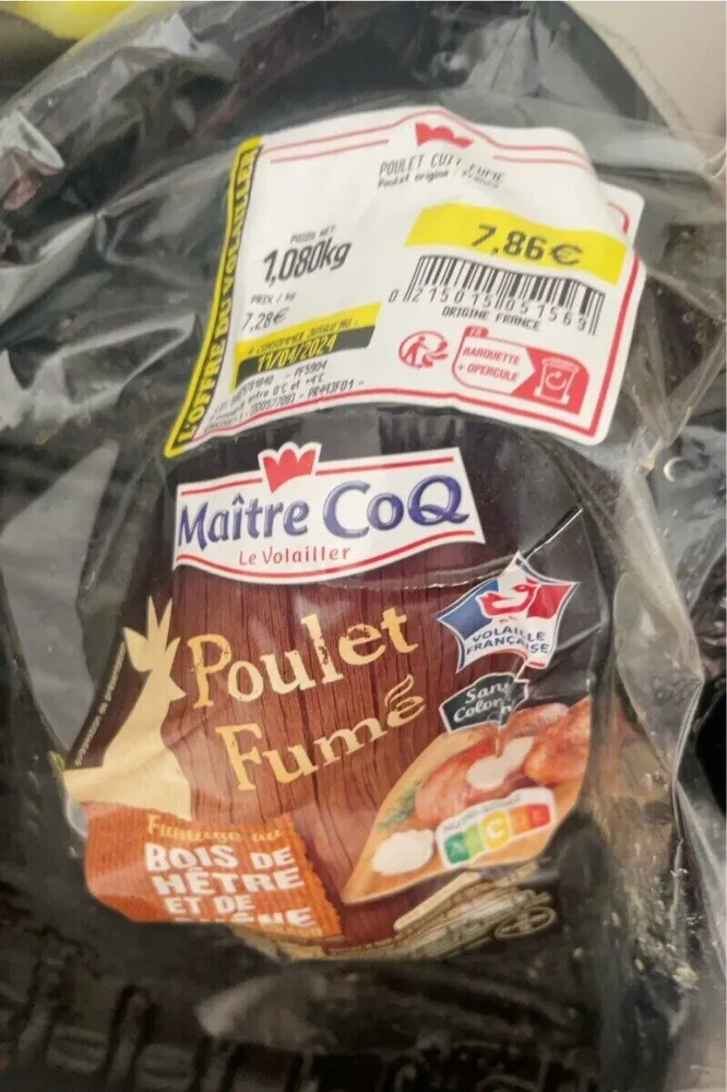 Poulet fumé cuit