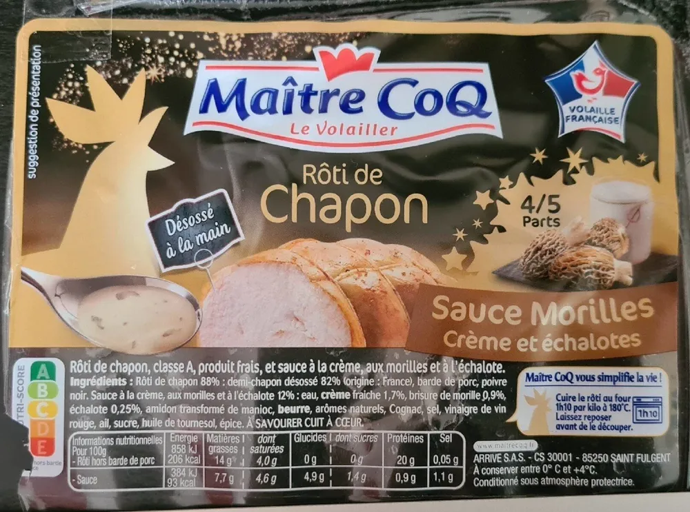 Rôti de Chapon Sauce Morilles