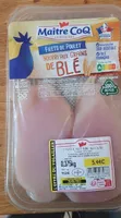 Filets de poulet nourri aux grains de blé