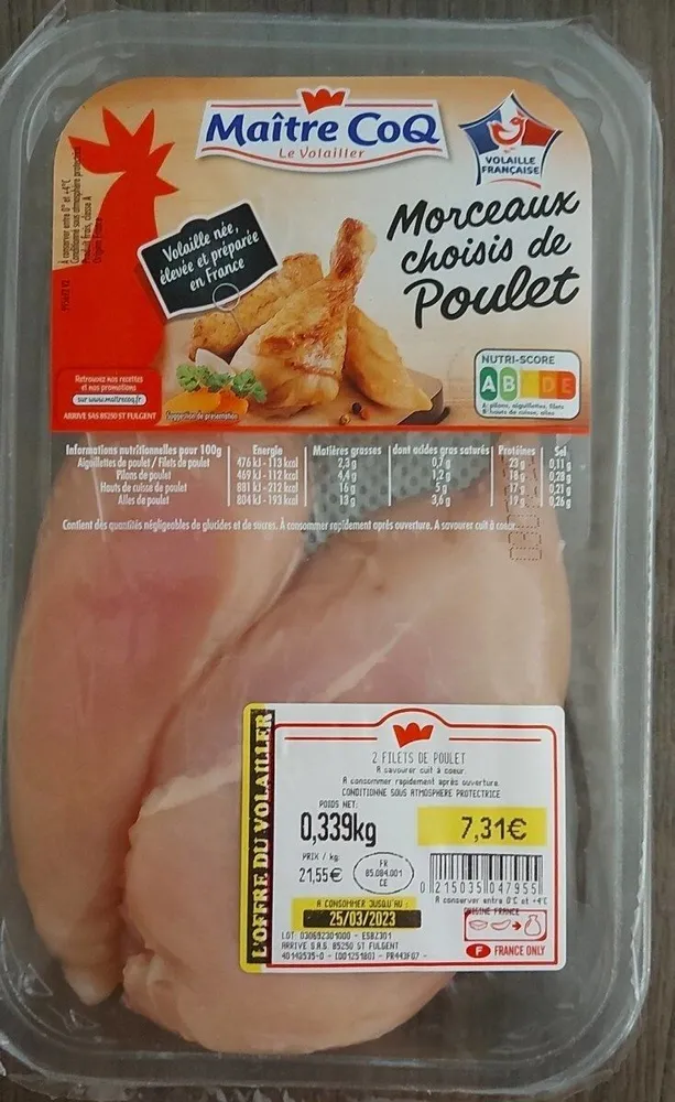 Morceaux choisis de poulet