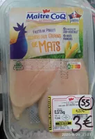 Filets de poulet nourri aux grains de maïs