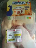 Cuisse de poulet nourri aux grains de blé