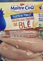 Filets de poulet nourri aux grains de blé