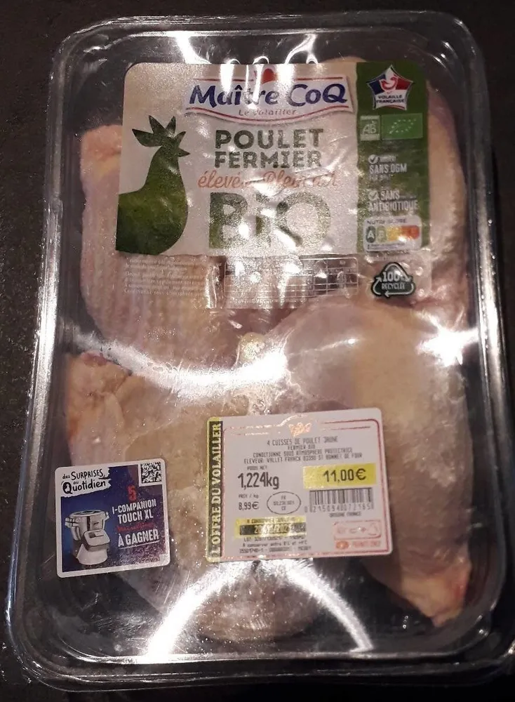 Cuisse de poulet fermier bio