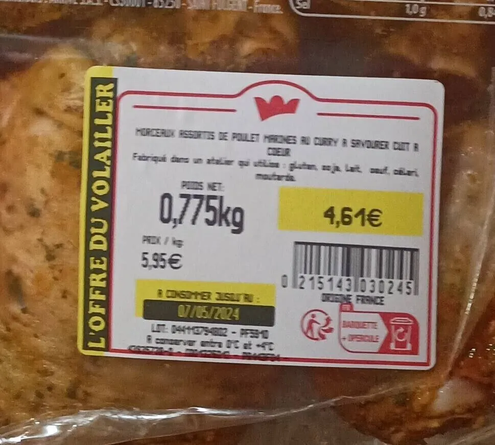 Poulet Indiana Curry