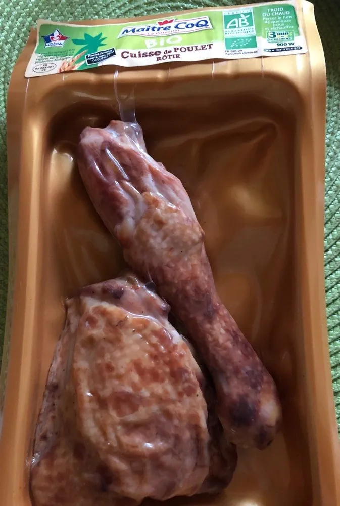 Cuisse de poulet rotie