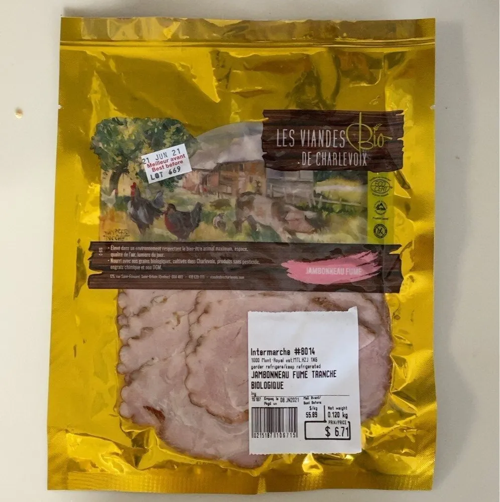 Jambonneau fumé tranché