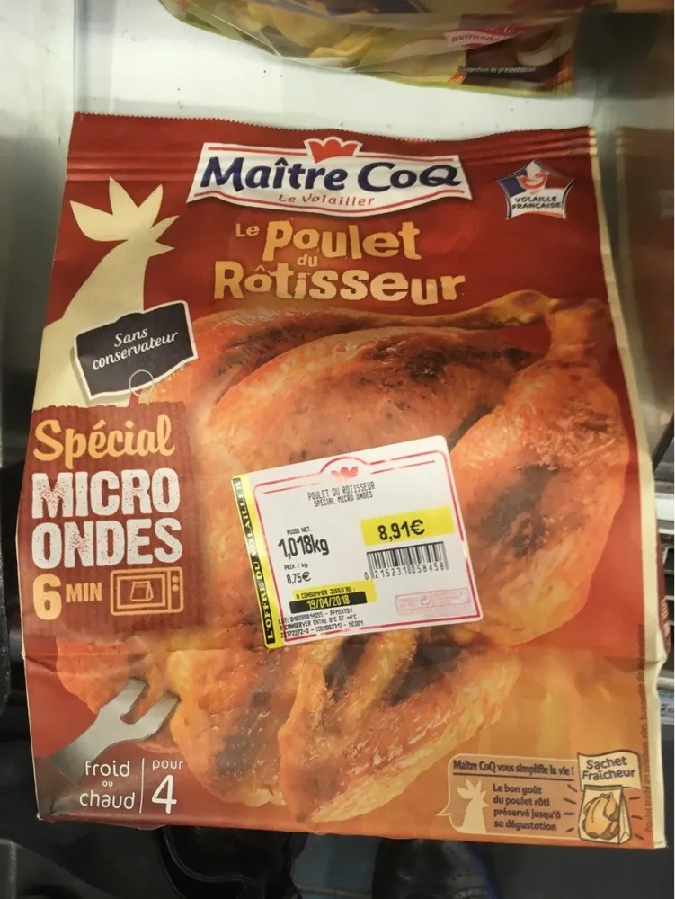 Le poulet du rotisseur  special micro ondes