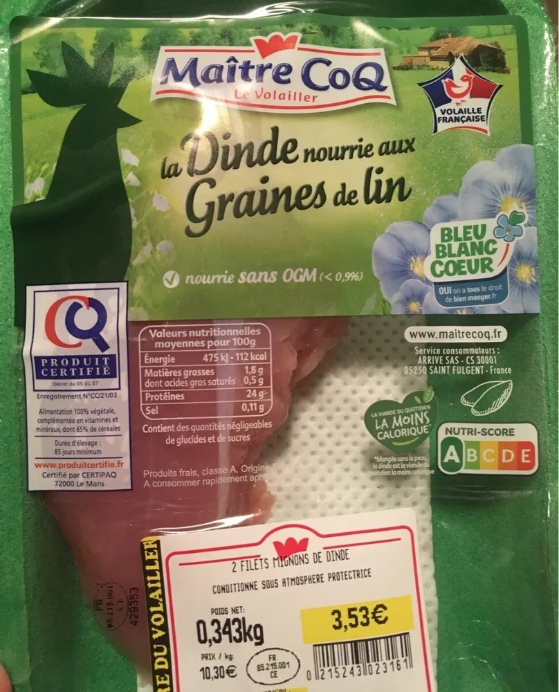 La dinde nourrie aux graines de lin