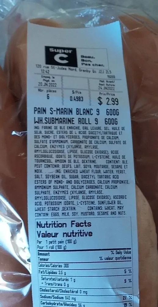 Pain s-marin blanc 9
