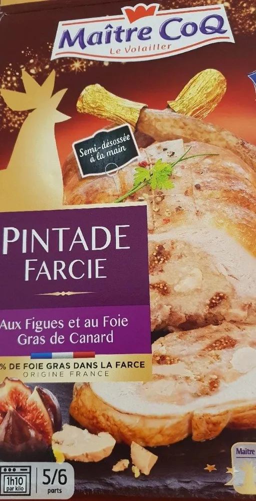 Pintade Farcie aux figues, foie gras