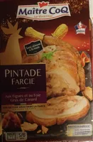 Pintade farcie aux figues et foie gras de canard.
