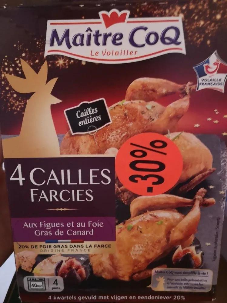 4 cailles farcies