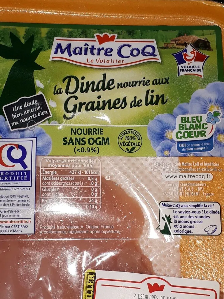 La dinde nourrie aux graines de lin
