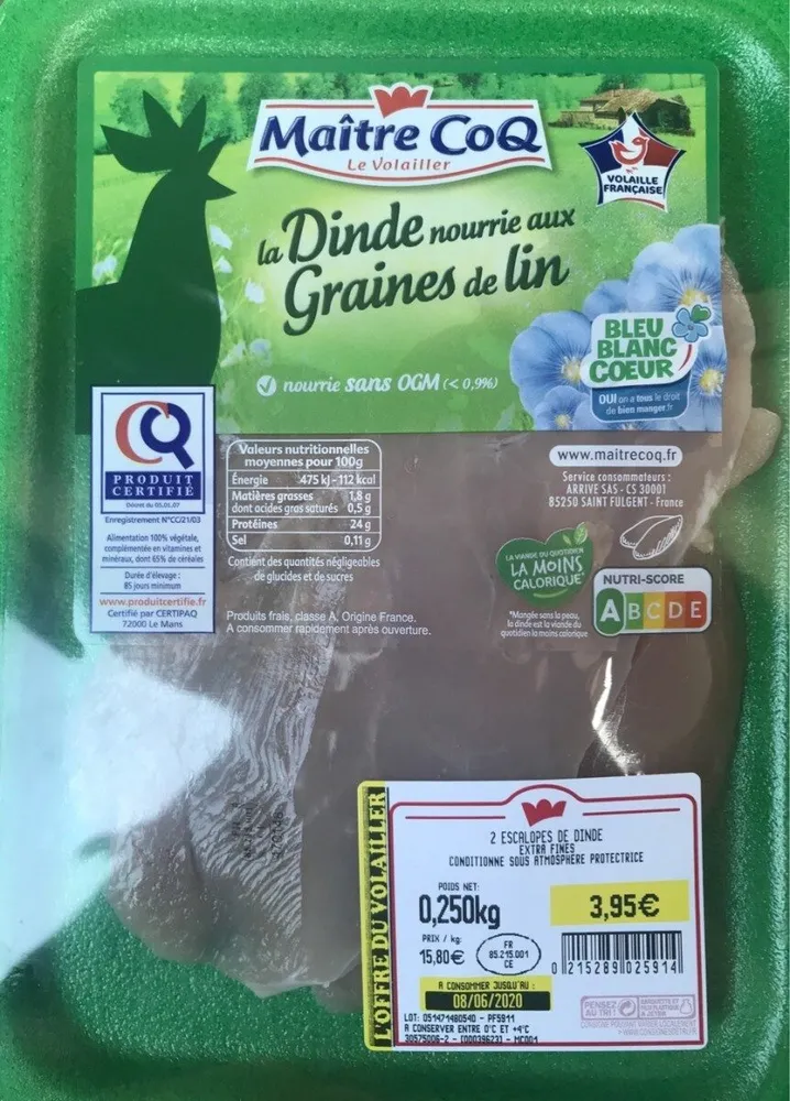 Escalope de dinde