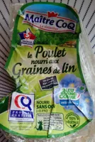 Poulet blanc, nourri aux graines de lin