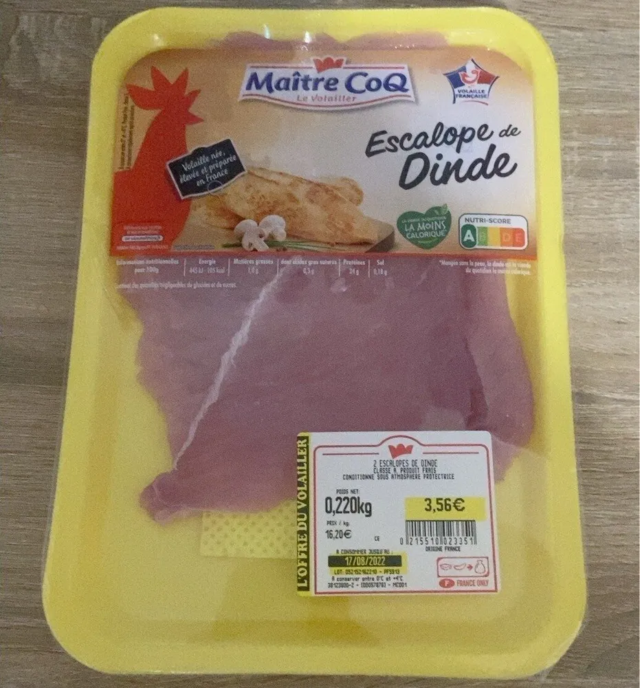 Escalope de dinde