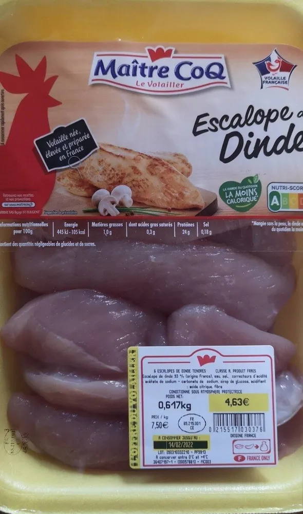 Escalope de dinde