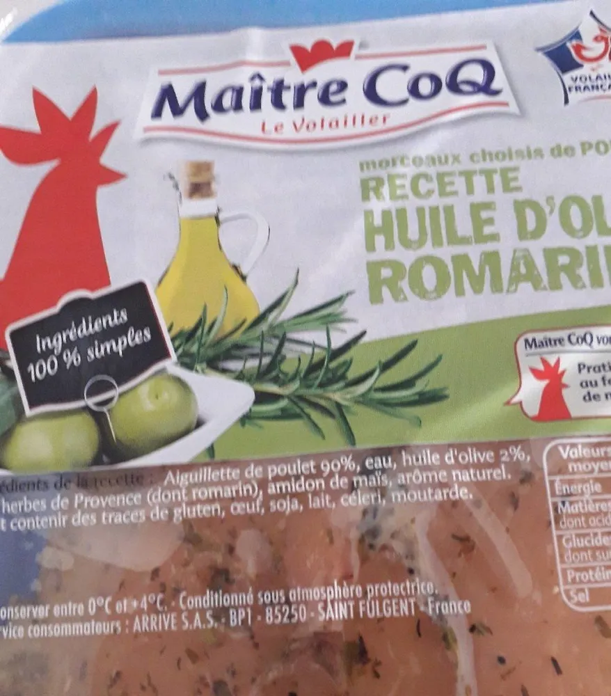 Aiguillettes poulet romarin
