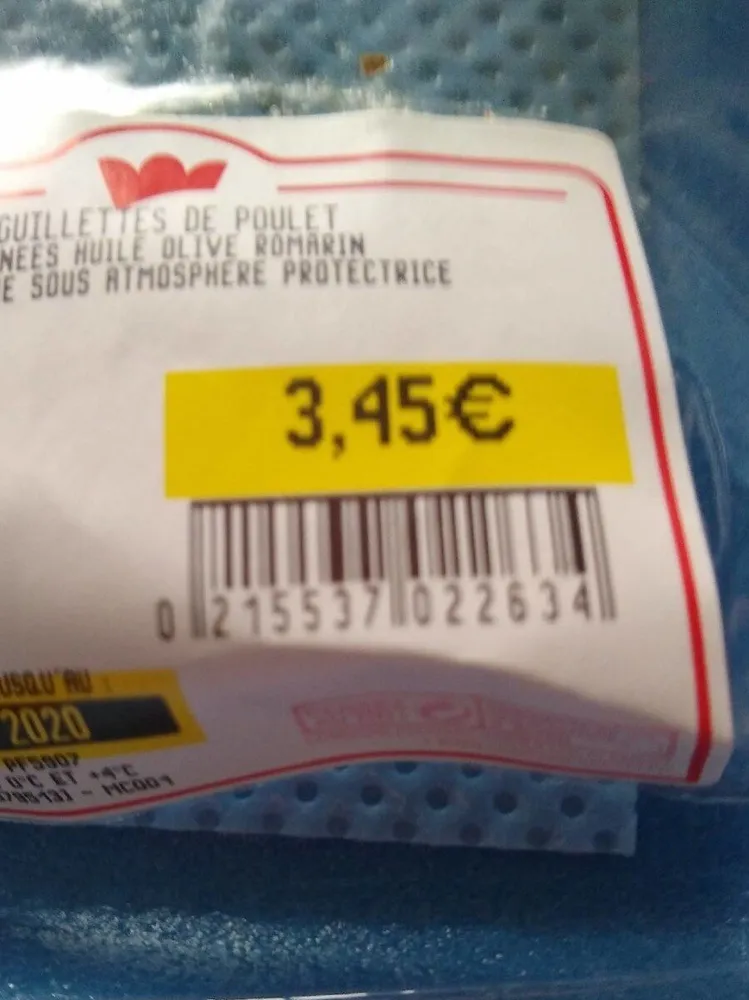 Aiguillettes de poulet huile d'olive romarin