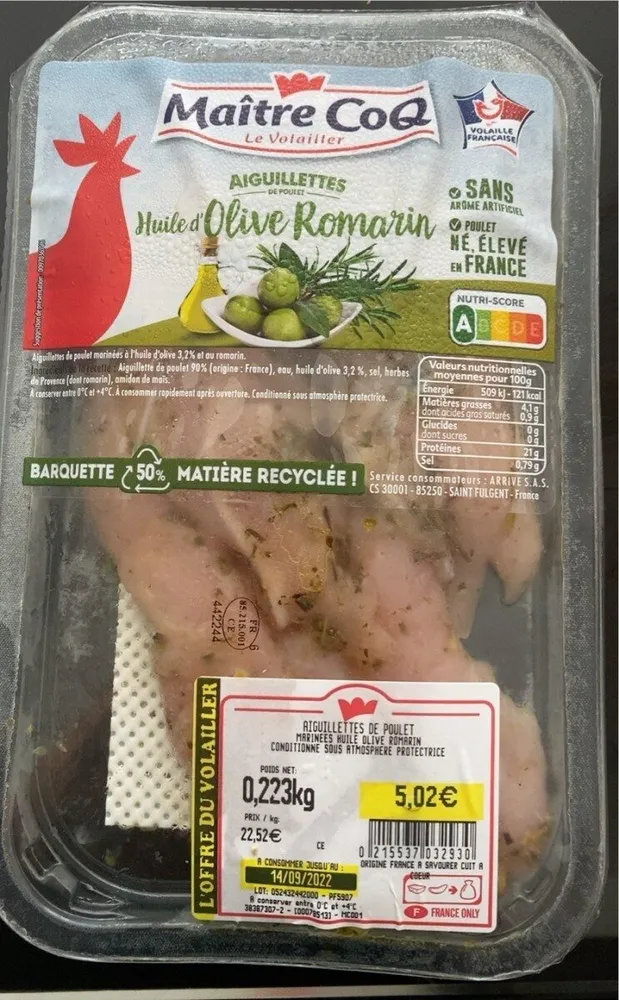 Aiguillettes de poulet