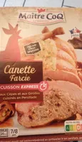 Canette farcie cuite au cèpes et girolles