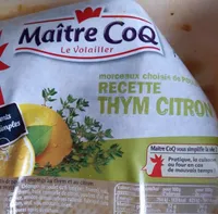 Morceaux choisis de poulet recettr thym citron